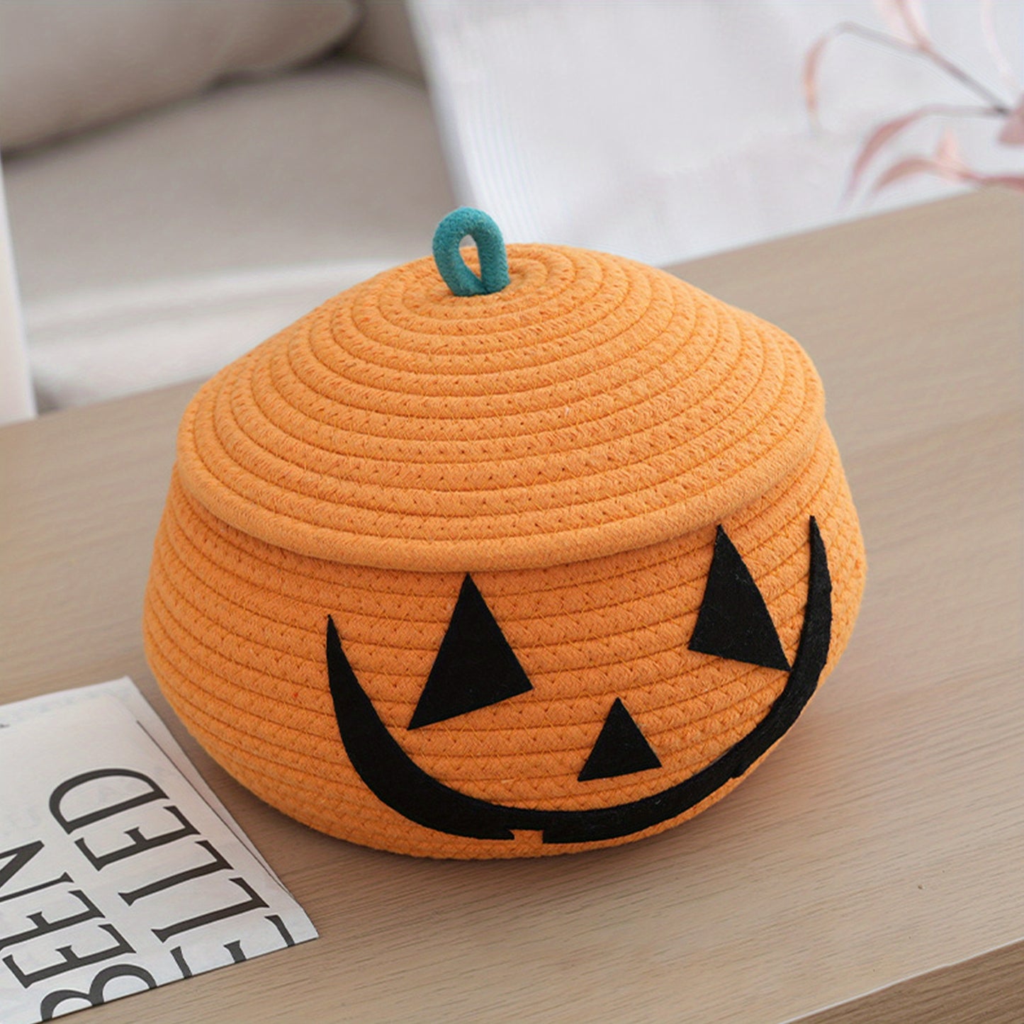 Pumpkin Rope Woven Storage Basket