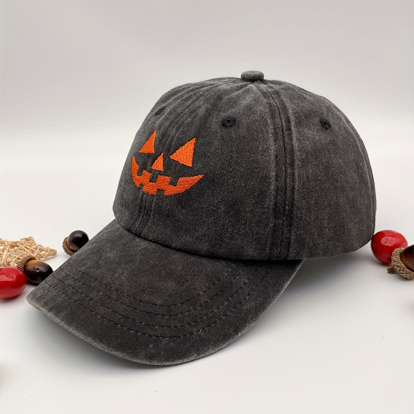 Pumpkin Embroidered Baseball Cap