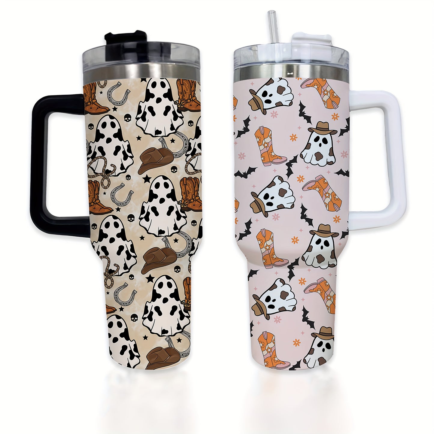 Halloween-Themed 40oz Insulated Stainless Steel Tumbler with Lid