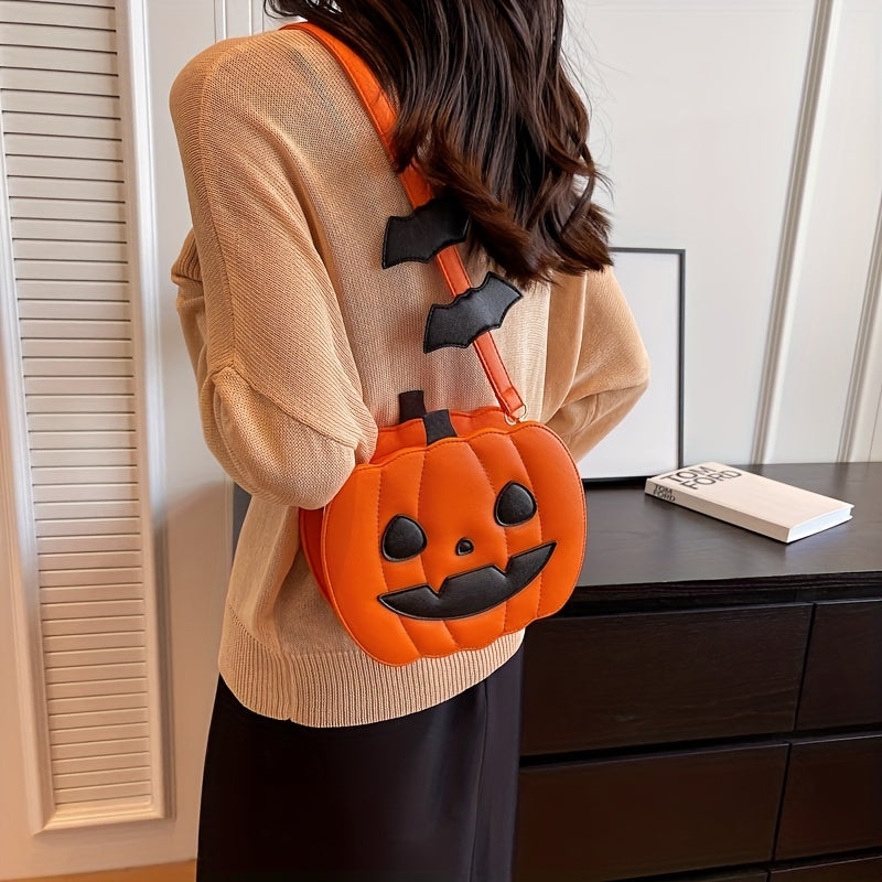 Spooky Fun Halloween Pumpkin Crossbody Bag