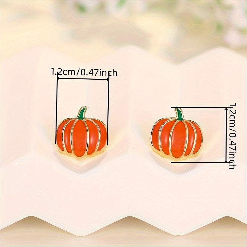 Cute Pumpkin Stud Earrings