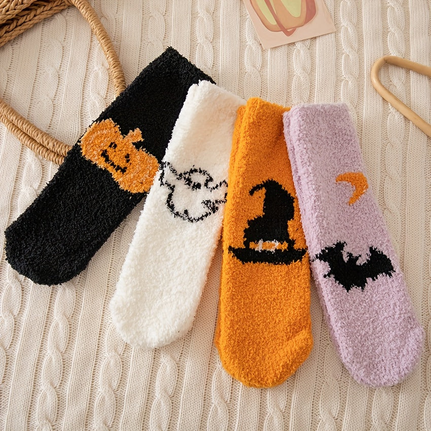 4-Pair Halloween Pattern Socks