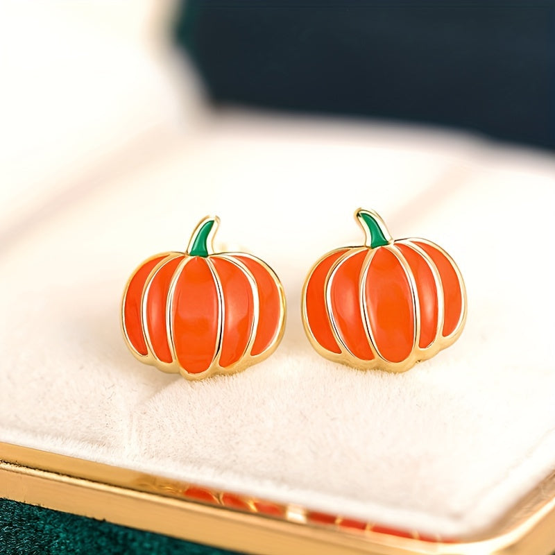 Cute Pumpkin Stud Earrings