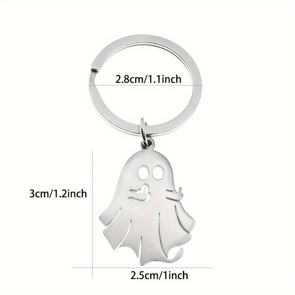 Adorable Cartoon Ghost Keychain