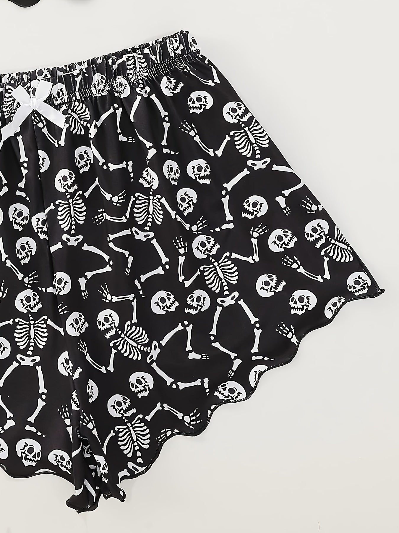 Women's Sexy Cartoon Skeleton Print Pajama Set