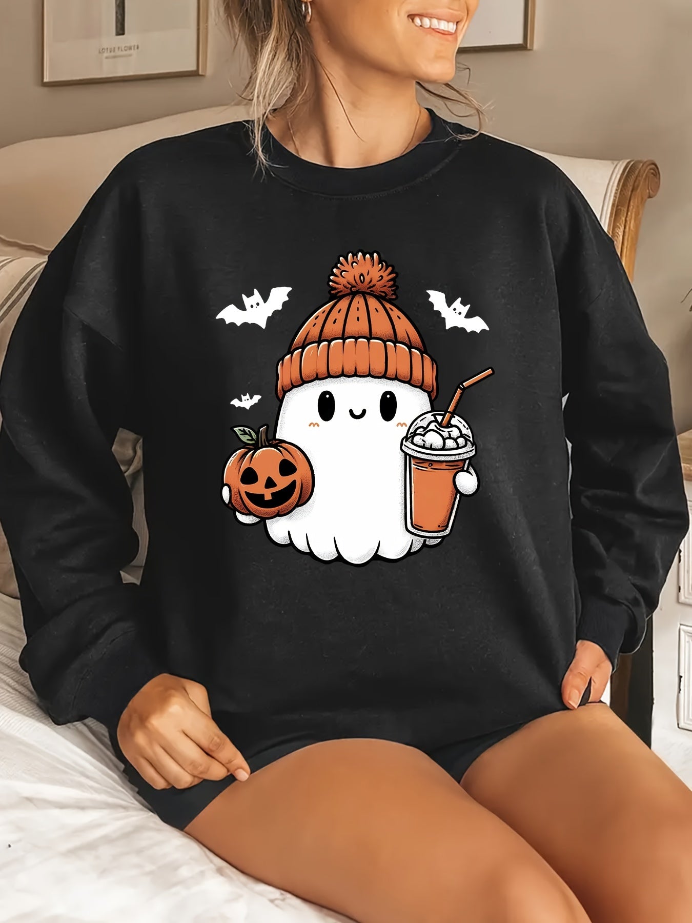 Halloween Print Casual Hoodie