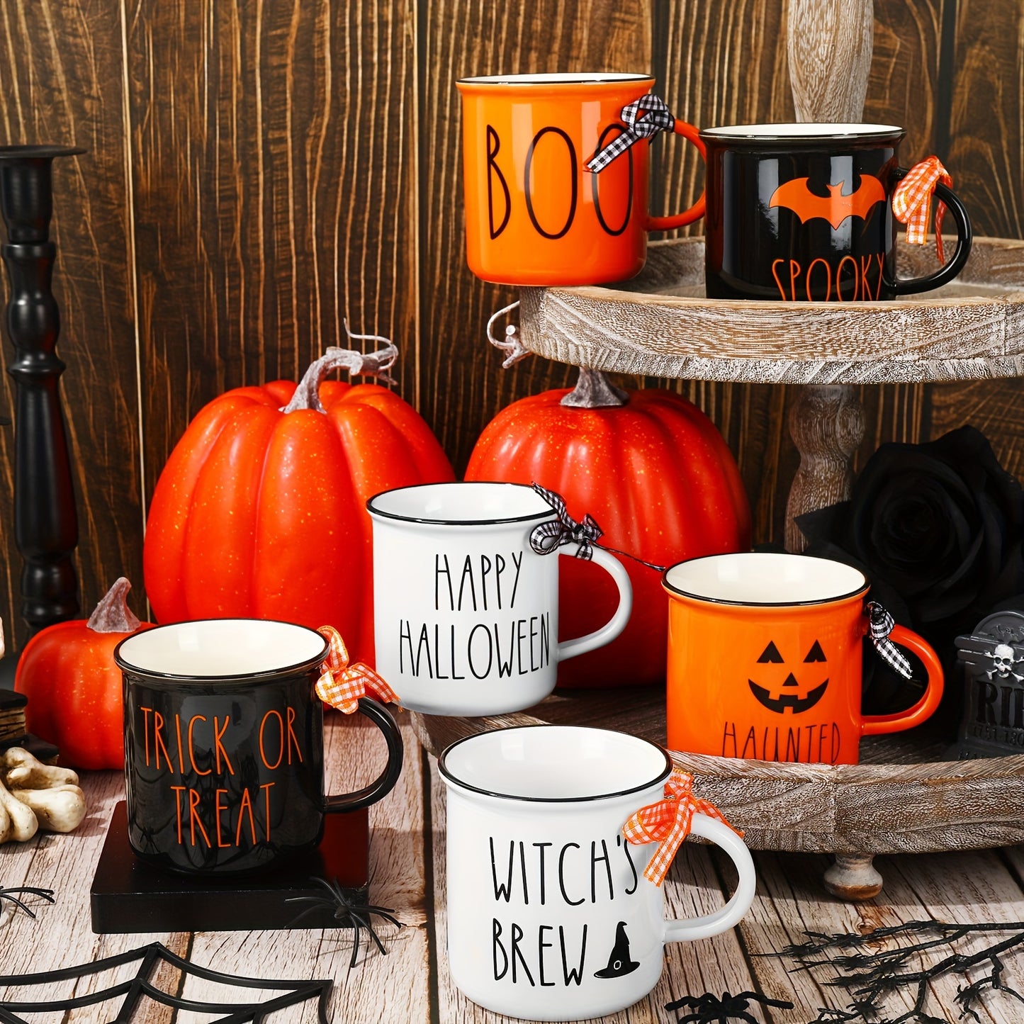 6-Pack Ceramic Halloween Mini Mugs