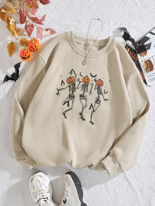 Skull Print Sweatshirt