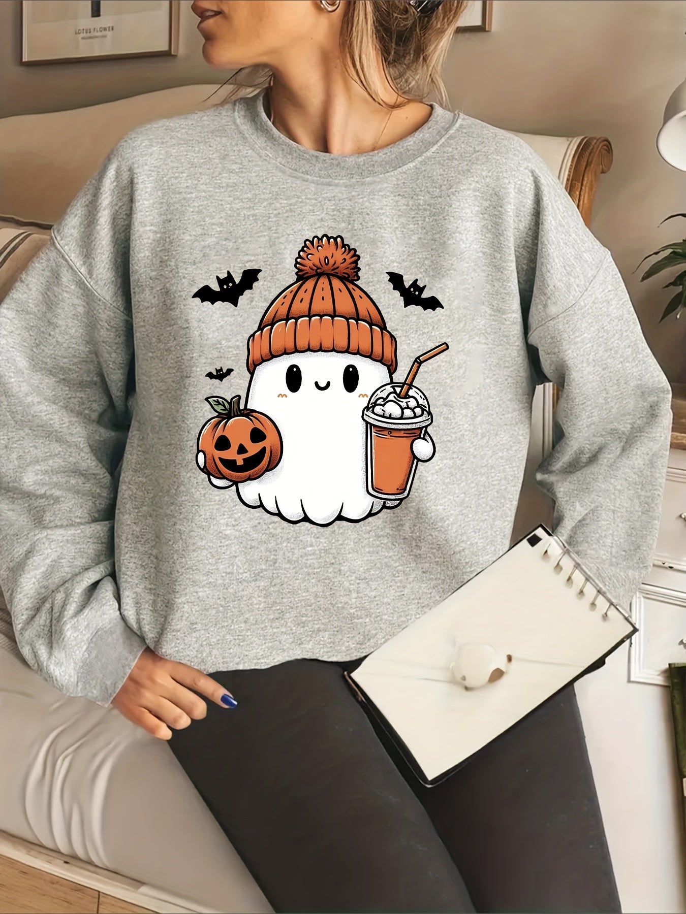 Halloween Print Casual Hoodie