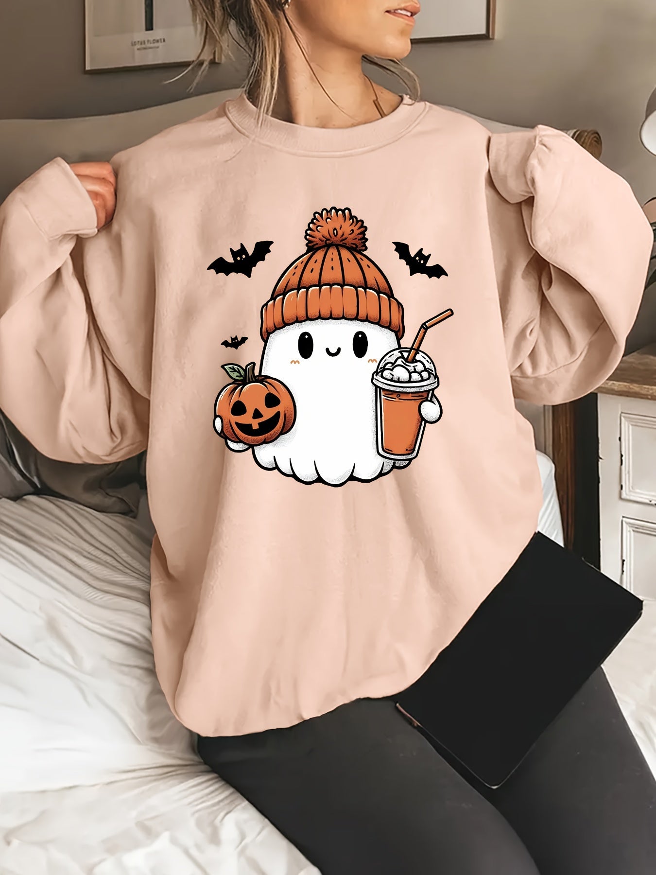 Halloween Print Casual Hoodie