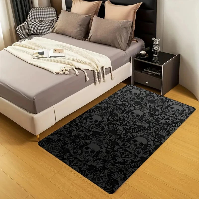 Halloween Gothic Skull Floor Carpet