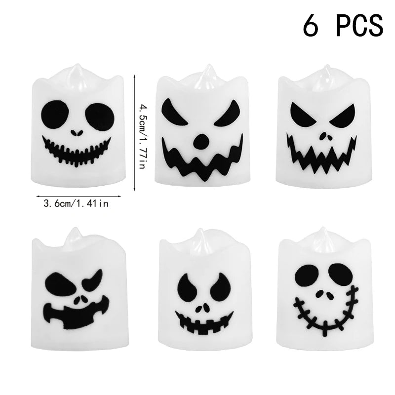 Spooky Halloween Light Candles (6 pack)