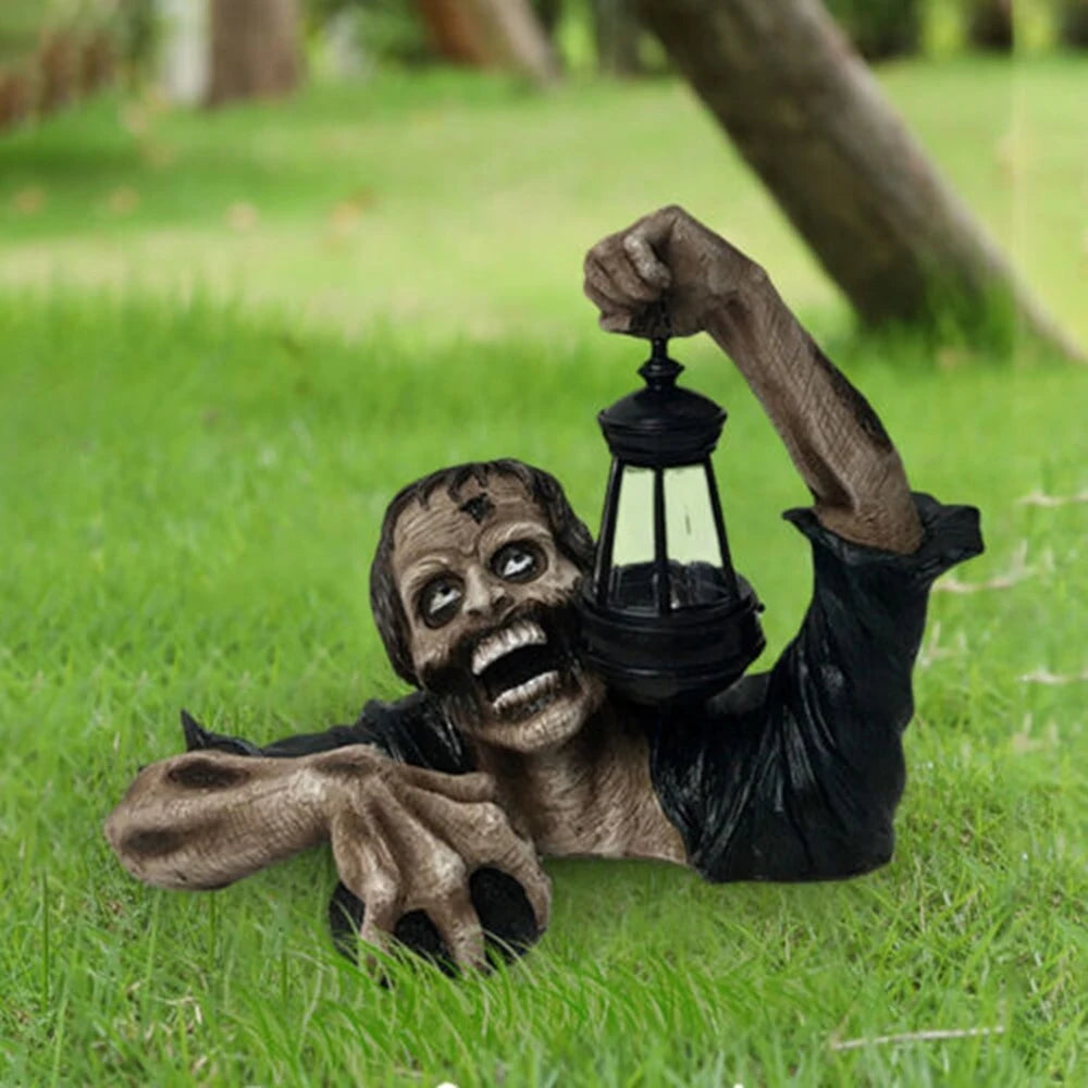 Zombie Carrying Lamp Ornament Garden Decoration