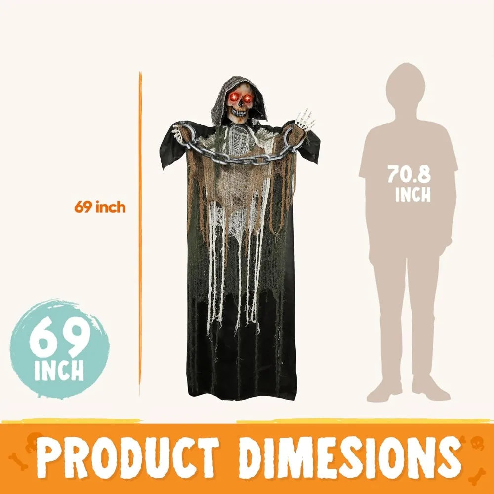 Grim Reaper Animatronic with Chain