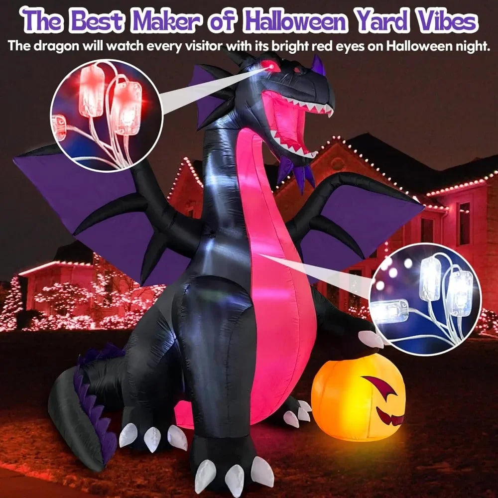 Giant Dragon Inflatable  with Pumpkin Outdoor