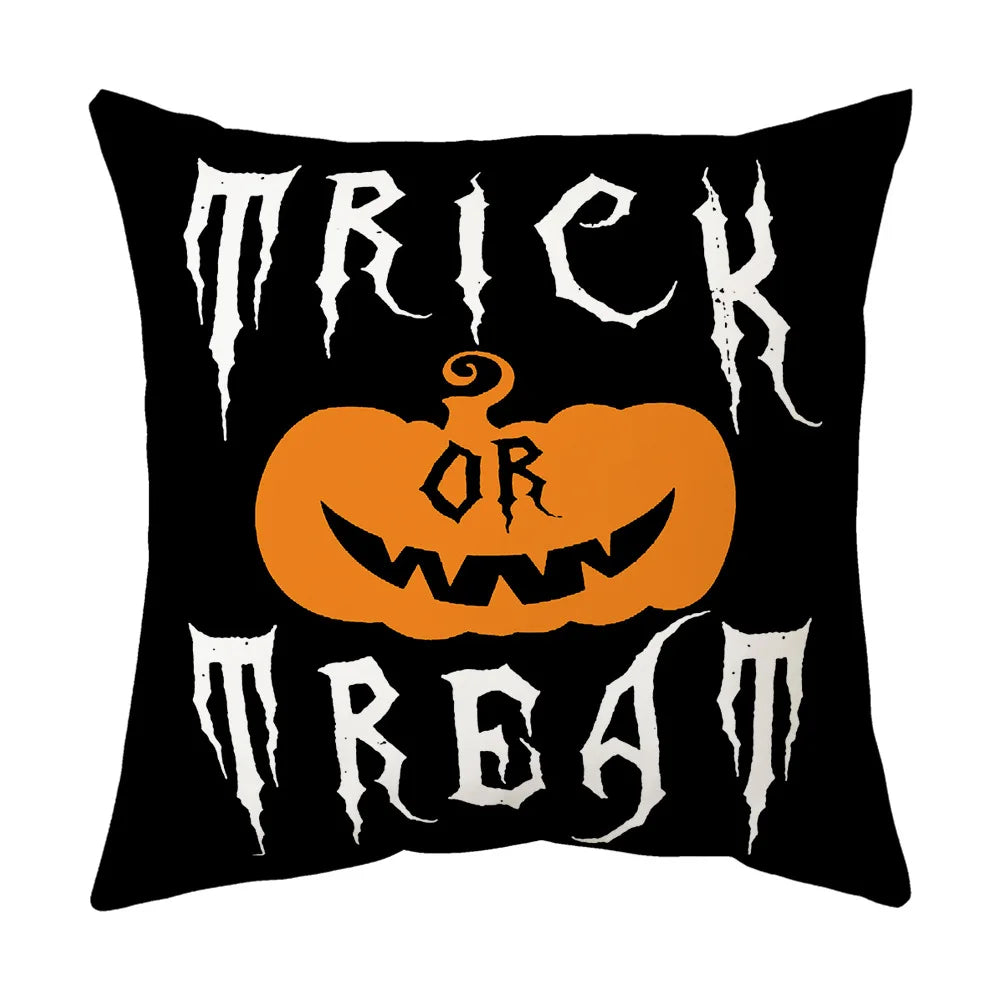 Halloween Horror Castle Spider Web Cushion Cover