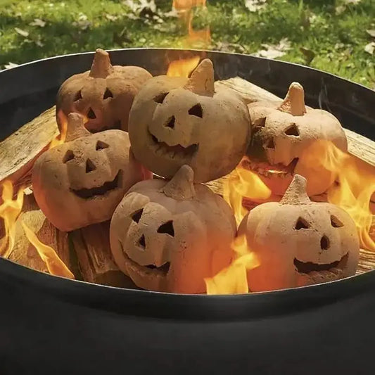 Halloween Skull Pumpkin Fireplace Props