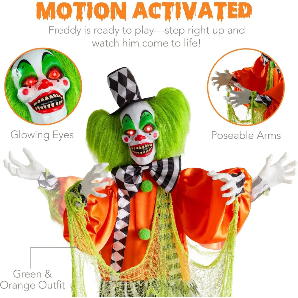 Halloween Motion-Activated Animatronic Killer Clown