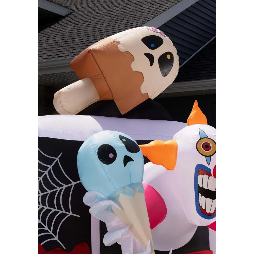 Killer Clown Ice Cream Truck Inflatable Outdoor Decoration