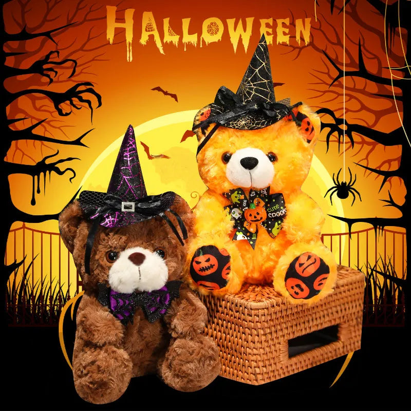 Halloween Teddy Bear with Witch Hat Plushie