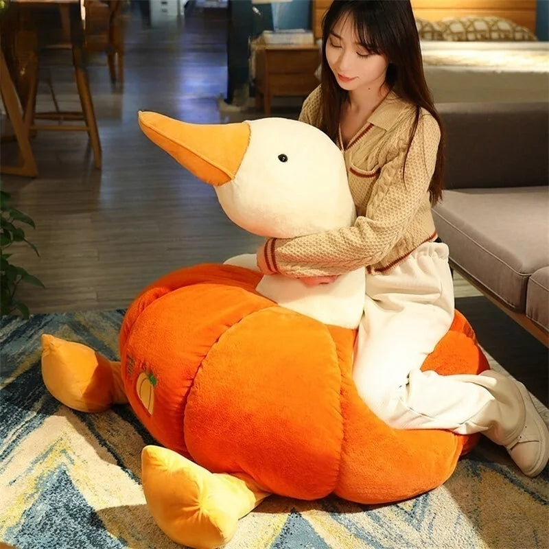 Giant Pumpkin Duck Plush Toy