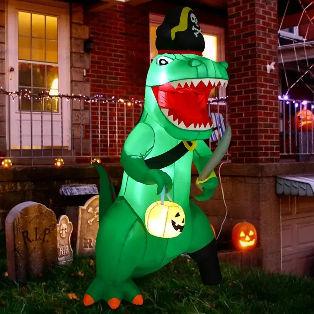 Halloween Inflatable Dinosaur Outdoor Decoration with LED