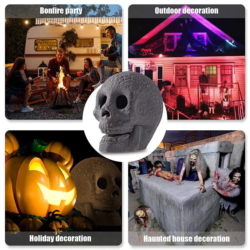 Halloween Skull Pumpkin Fireplace Props