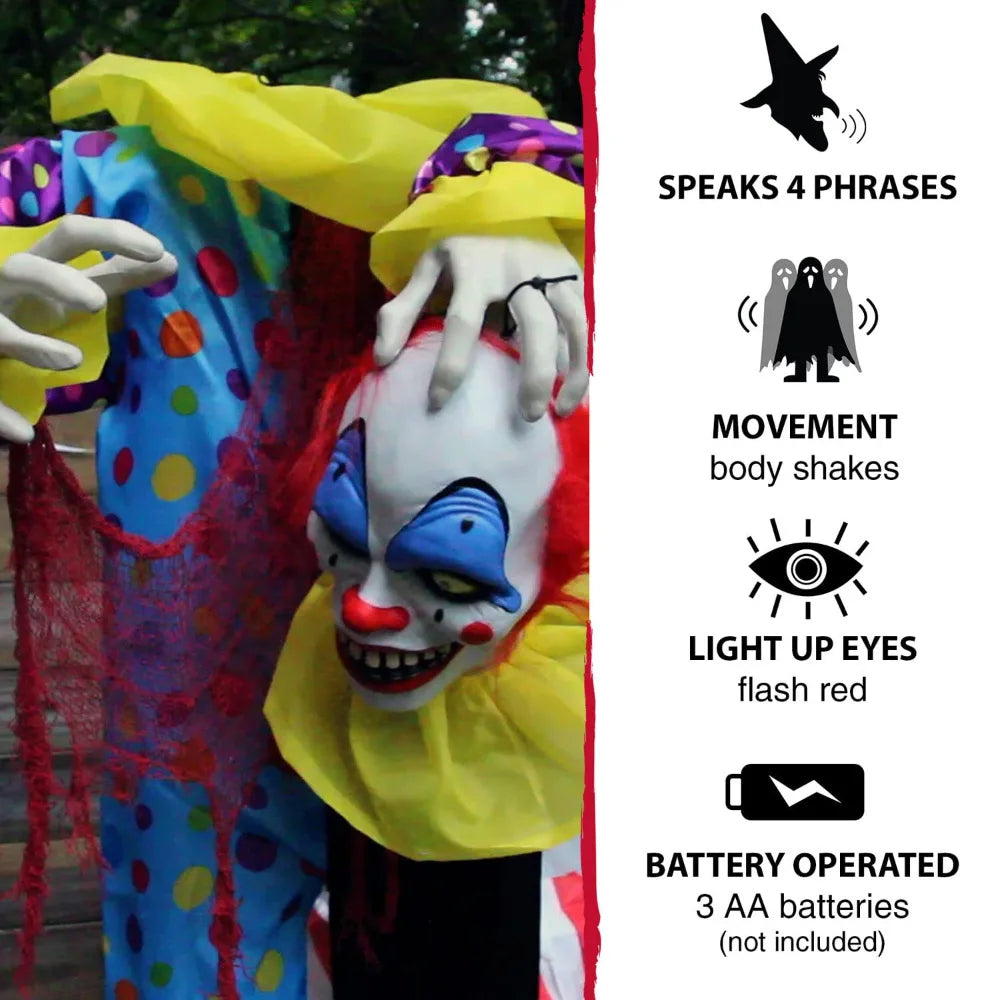 Halloween Scary Talking Clown Animatronic