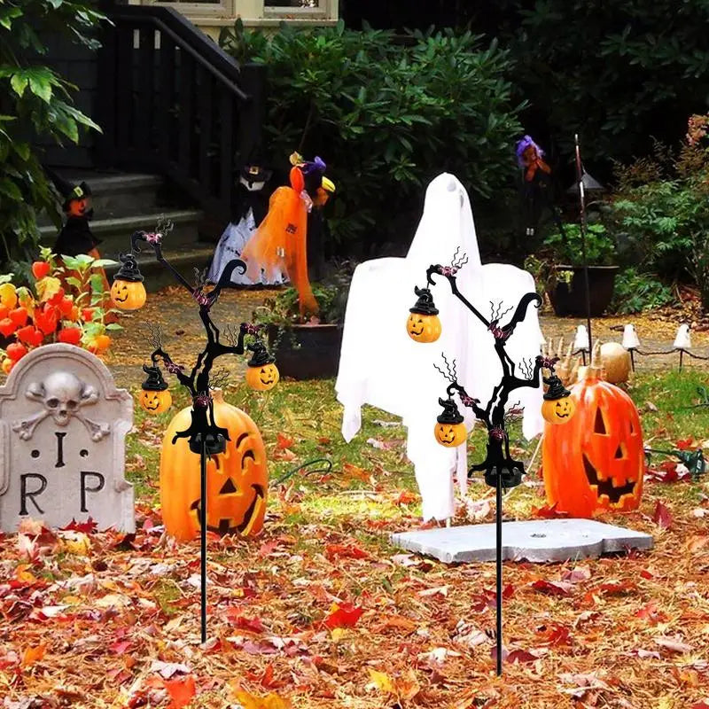 Solar Pumpkin Lights Waterproof Halloween Decor