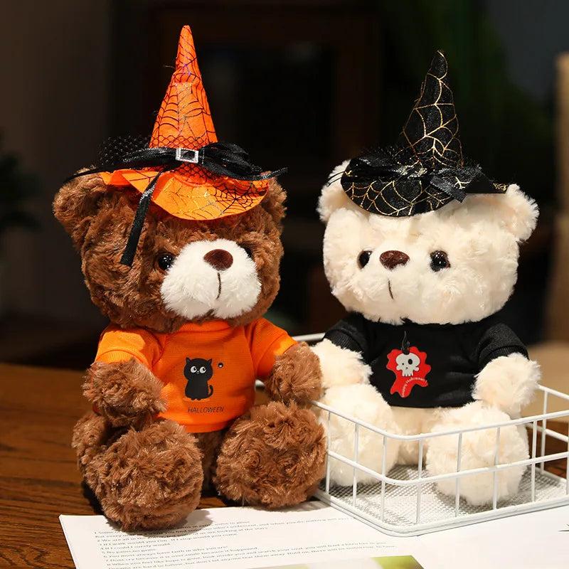 Halloween Teddy Bear with Witch Hat Plushie