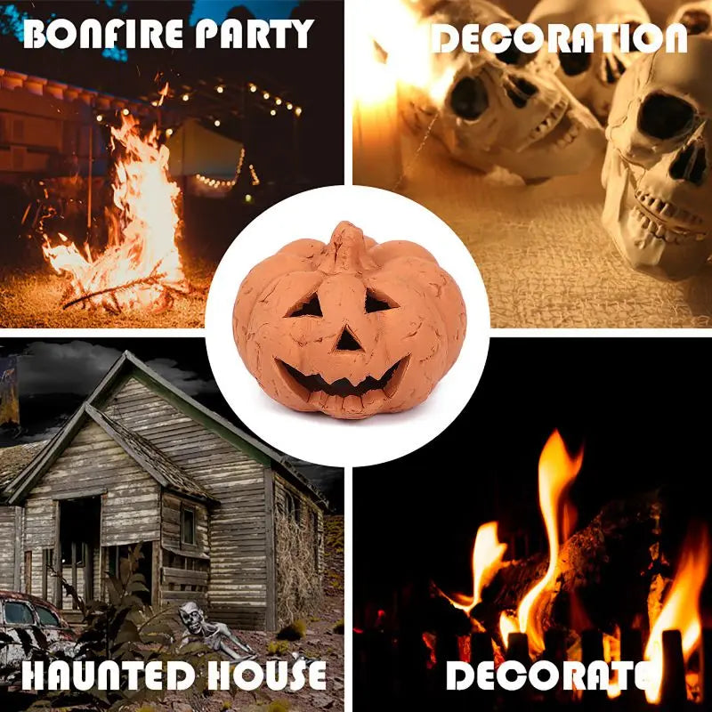 Halloween Skull Pumpkin Fireplace Props