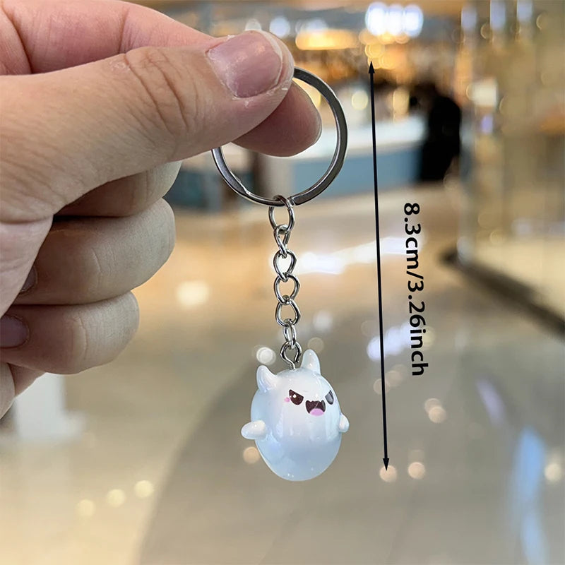 Cute Noctilucent Ghost Resin Keychain