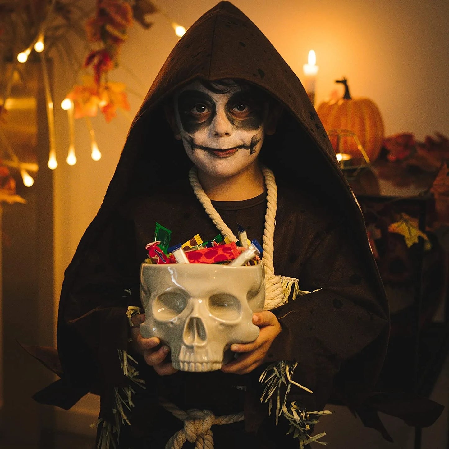 Porcelain Retro Gothic Skull Bowl