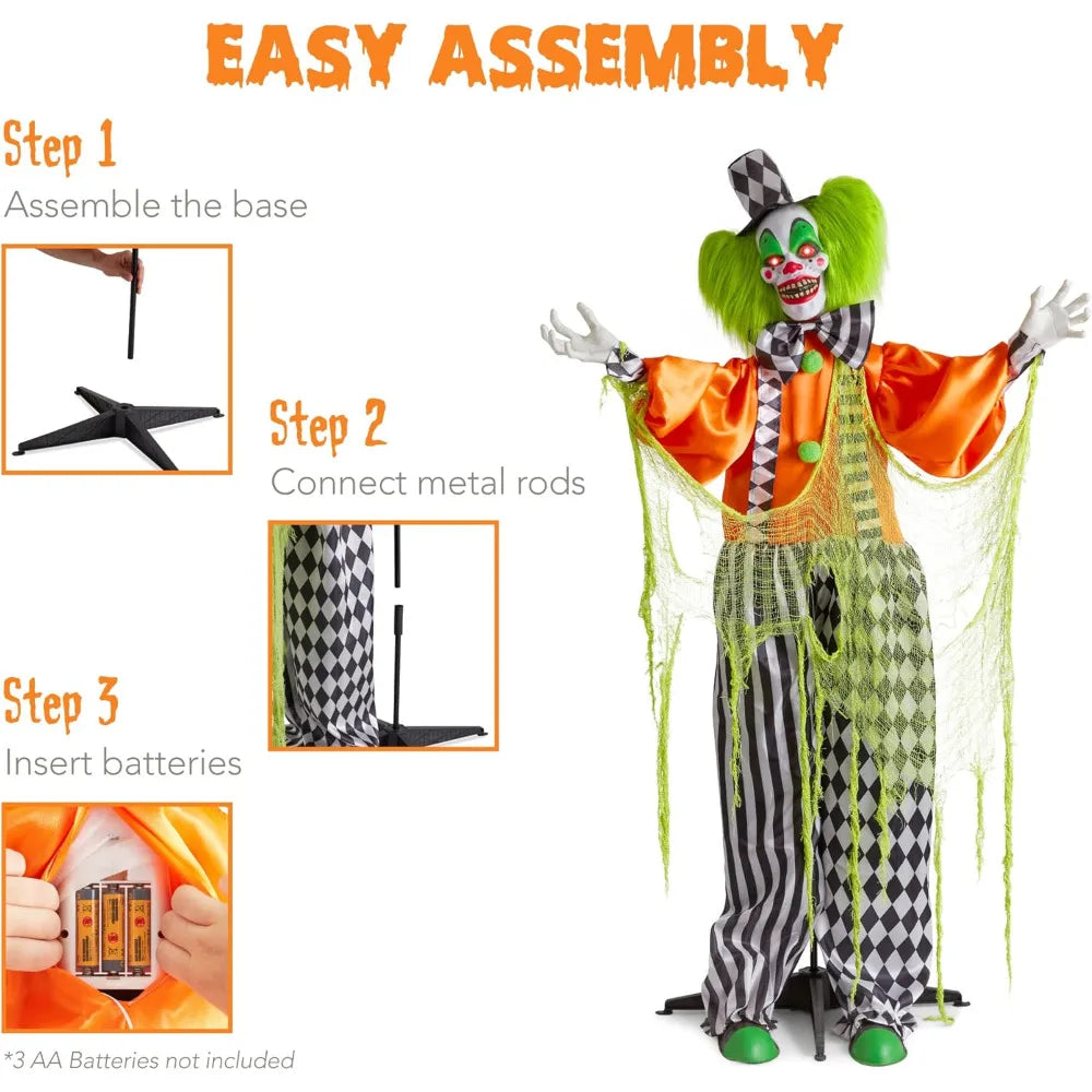 Halloween Motion-Activated Animatronic Killer Clown