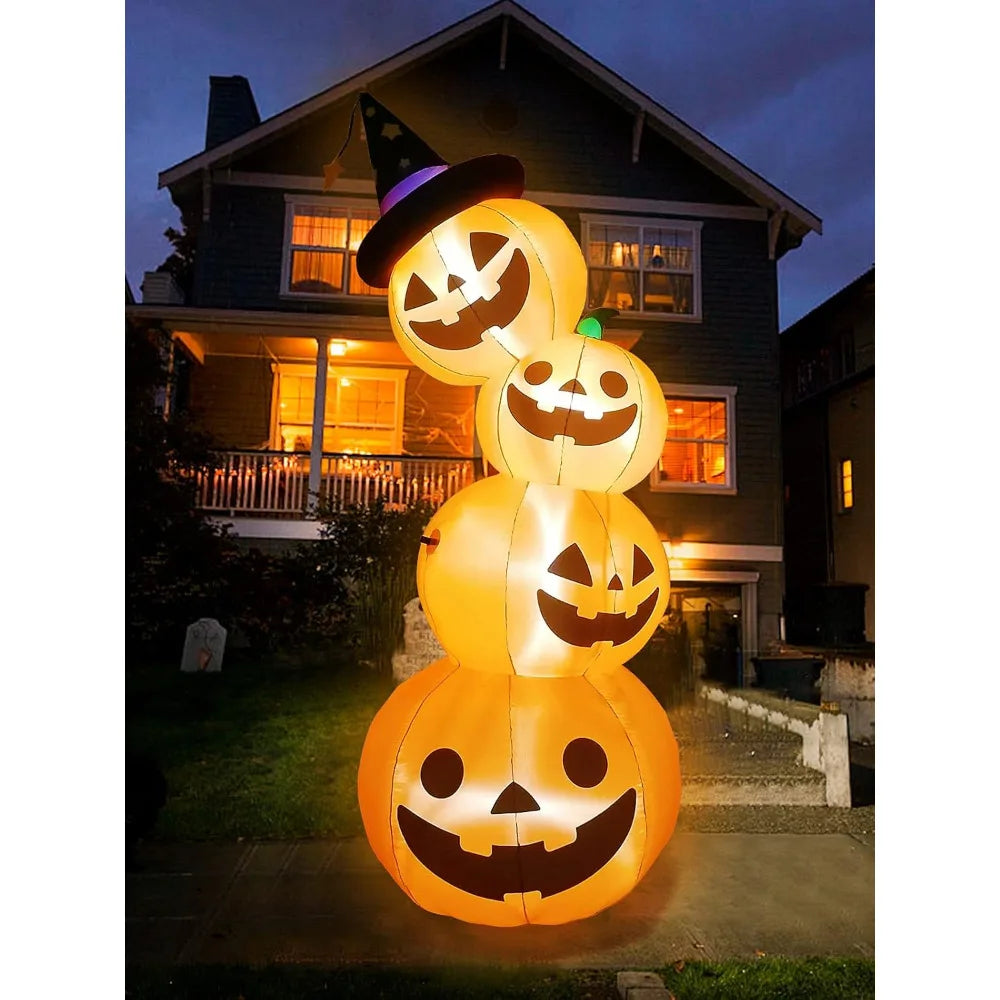 Halloween Inflatable Stacked Pumpkins