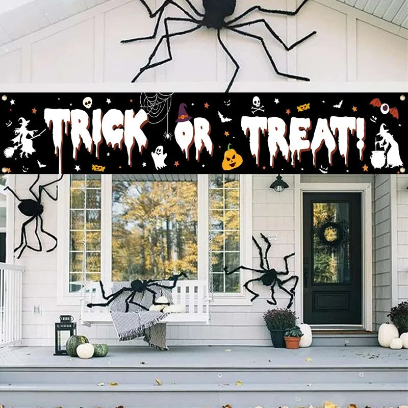 Halloween Pumpkin Banner Fence Decoration