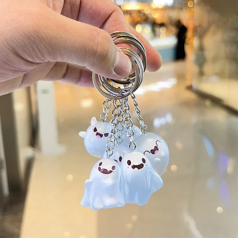 Cute Noctilucent Ghost Resin Keychain