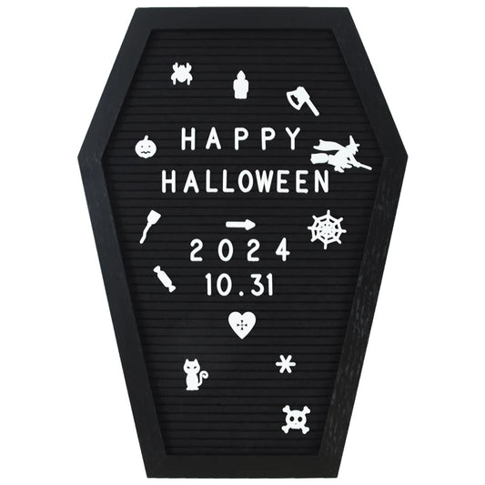 Halloween Coffin Letter Wood Message Board