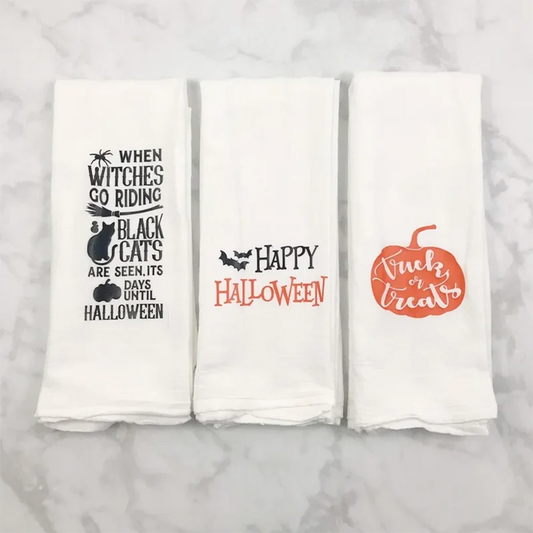 Halloween Pumpkin Bat Cotton Towels