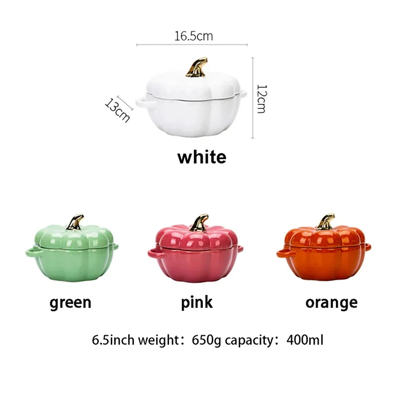 Pumpkin Shape Bowl with Lid