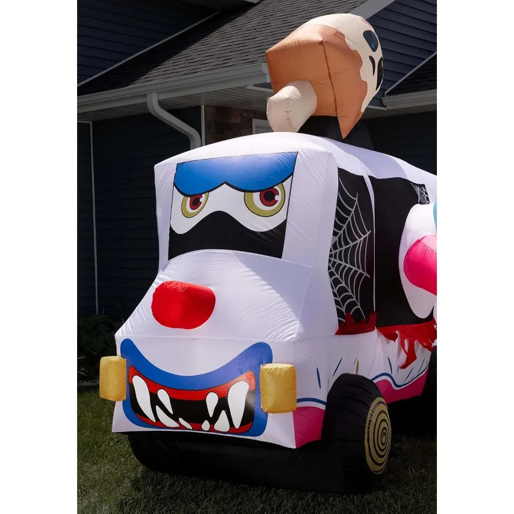 Killer Clown Ice Cream Truck Inflatable Outdoor Decoration