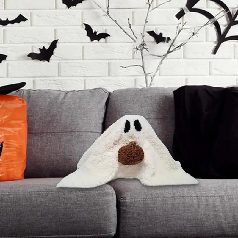 Halloween Ghost Pumpkin Throw Pillow