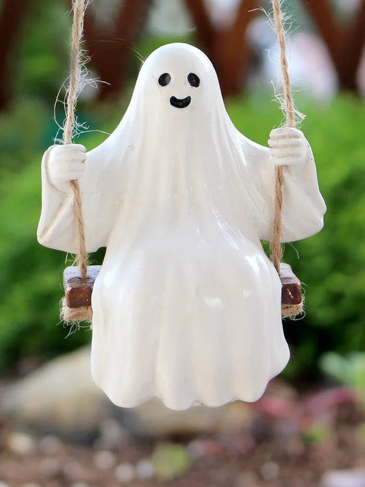 Swinging Ghost Rearview Mirror Ornament