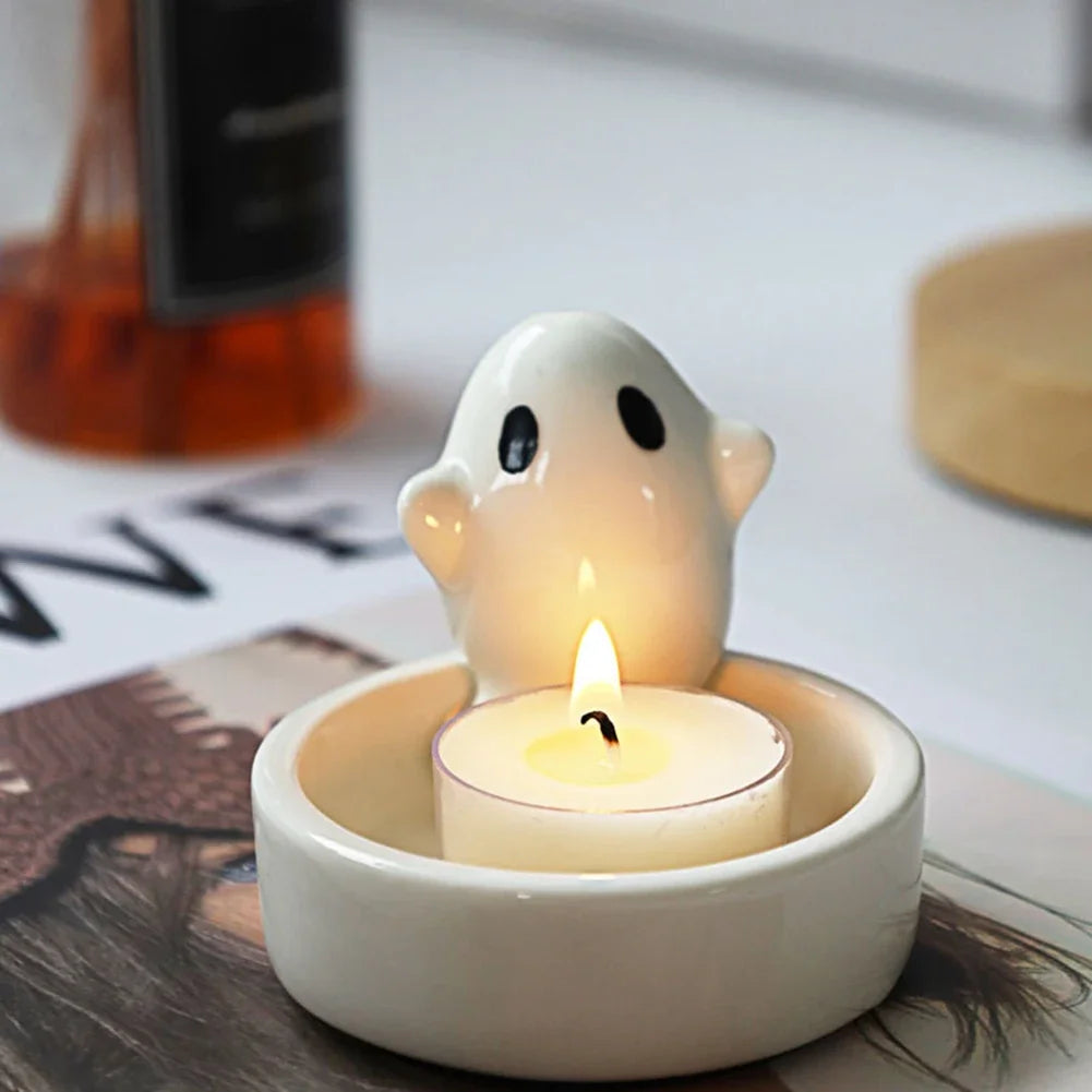 Ceramics Ghost Candle Holder