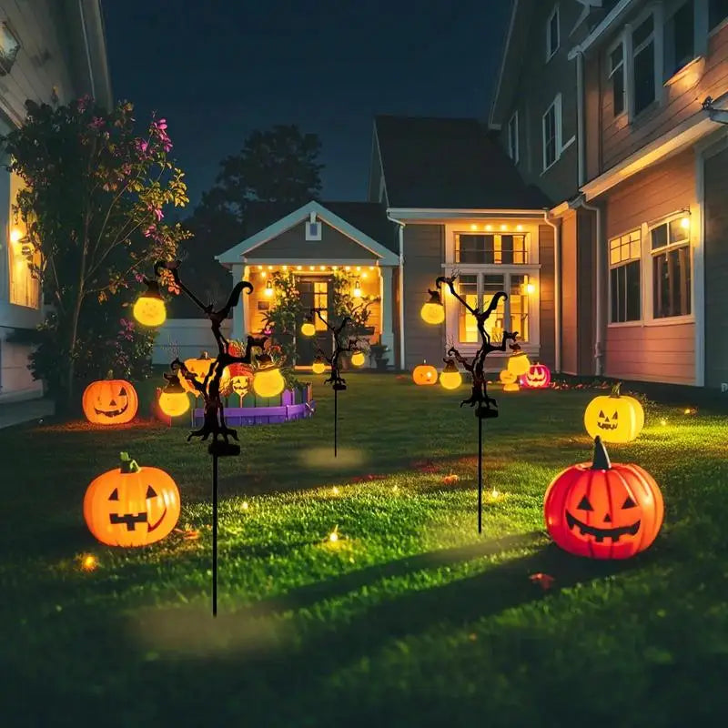 Solar Pumpkin Lights Waterproof Halloween Decor