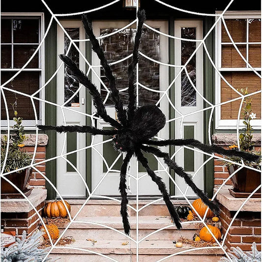 Giant Black Plush Spider Decoration