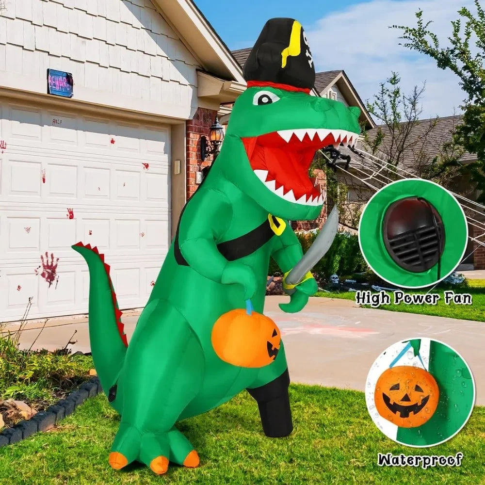 Halloween Inflatable Dinosaur Outdoor Decoration with LED