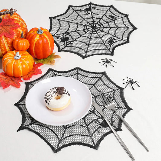 Halloween Black Lace Placemat