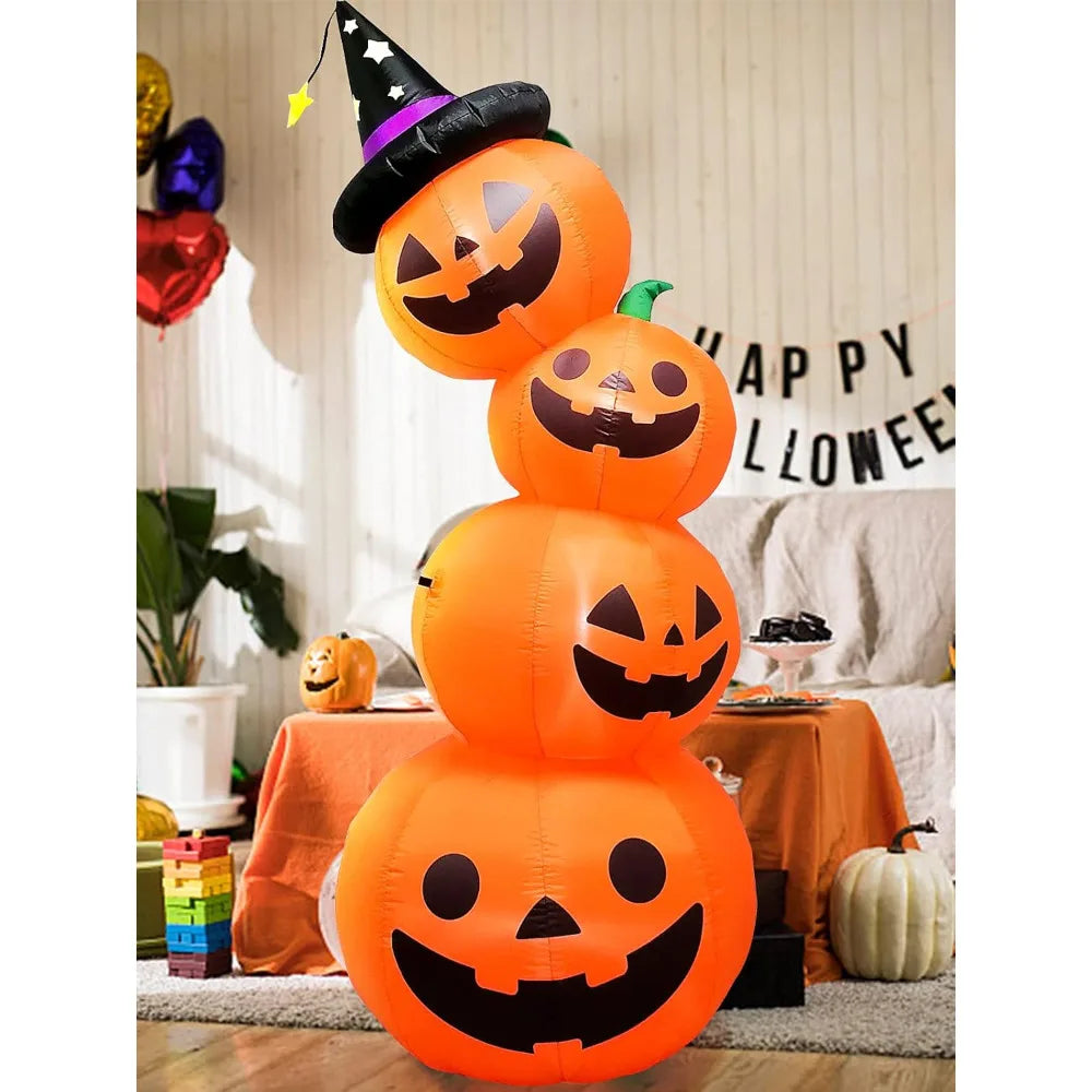 Halloween Inflatable Stacked Pumpkins