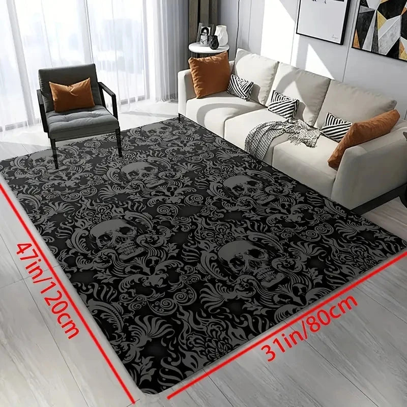 Halloween Gothic Skull Floor Carpet